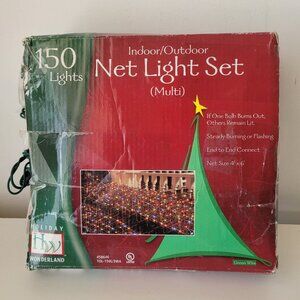 Indoor/Outdoor Net Light Set 150 Christmas Lights Multi Color